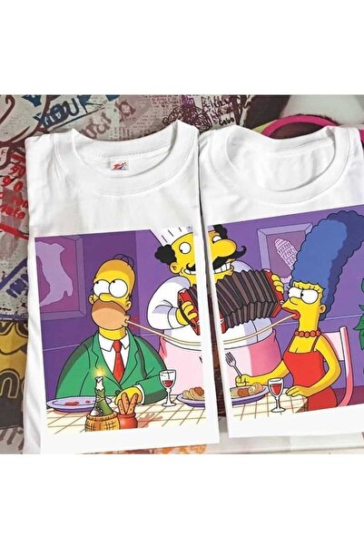 POPULUS Simpsons Dear Couple Friendship Σετ με 2 μπλουζάκια για ζευγάρι