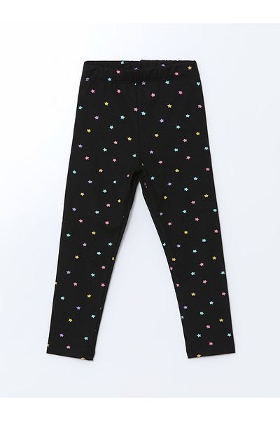 LC Waikiki Printed Girls' Leggings with Elastic Waist, 2-Piece