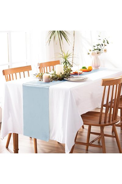 EVYA 40x140 cm Runner lucios 100% satin - Prezentare pentru o zi specială, serviciu american rezistent la pete