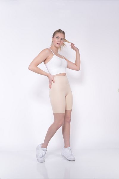 REYNEV Waist Pressing Effective Laser Cutting No Marks Tightening Lifting High Waist Skin Shorts