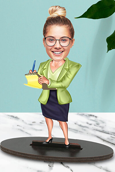 Fotomcity Kişiye Özel Fotoğraflı Müdüre Tasarımlı Karikatür Biblo