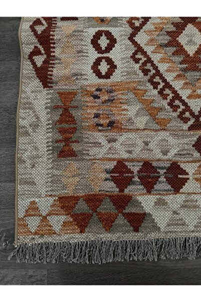 RUGSMODERN Authentic Patterned Rug in Cotton Multicolor Tile Tones 501