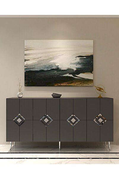 DEMONTE DECOR Robberdd (KB150) Lazer Desenli Konsol Antrasit-gümüş