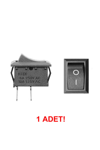 Genel Markalar 2 Pin Siyah Anahtar Switch Mini Buton Kcd1 Plastik Açma Kapama On / Off