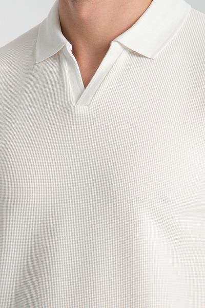 Frappoli Ανδρικό μπλουζάκι με λαιμόκοψη με βάφλα Comfort Fit - 100% βαμβάκι
