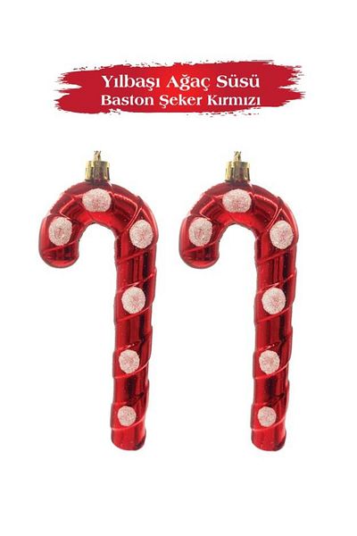 karinabest Christmas Tree Ornament Candy Cane Spotted 16 cm 2 Pieces