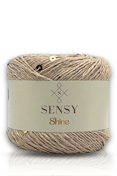 SENSY Milk Coffee Color Shine Sequin Knit Lanyard