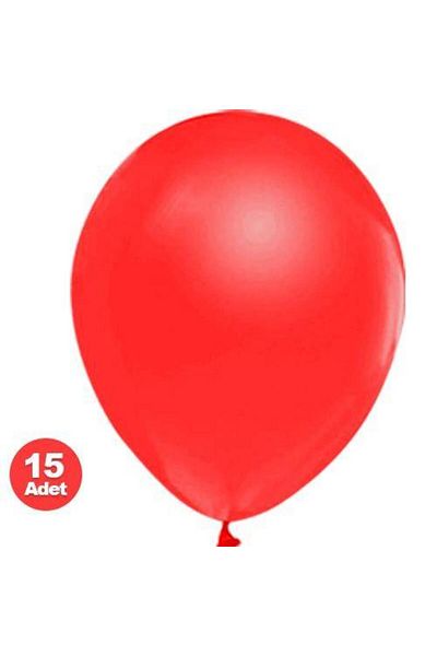 Parti Dükkanım Red Balloon Metallic 15 Pieces