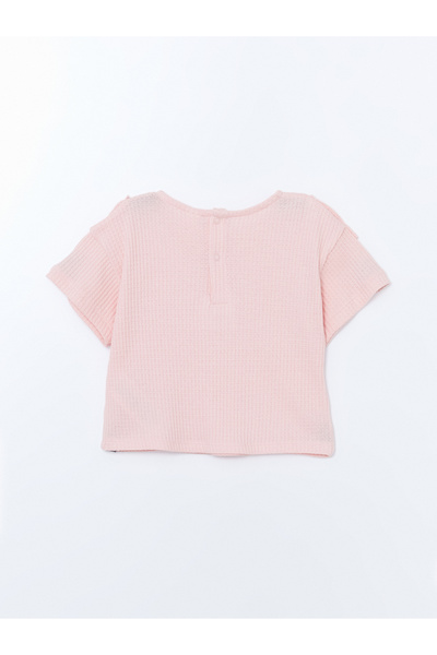 LC Waikiki Crew Neck Basic Baby Girl Blouse and Pants 2Pcs