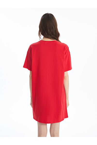 LC Waikiki Crew Neck New Year Themed Women's Nightgown