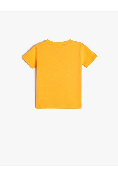 Koton Cotton Short Sleeve Crew Neck Cat Printed T-Shirt