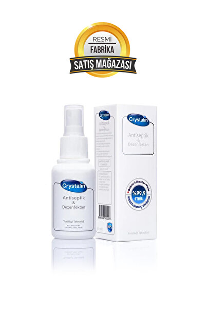 Crystalin İnsan Sağlığı 50 ml Antiseptik Dezenfektan (RESMİ FABRİKA SATIŞ MAĞAZASI)