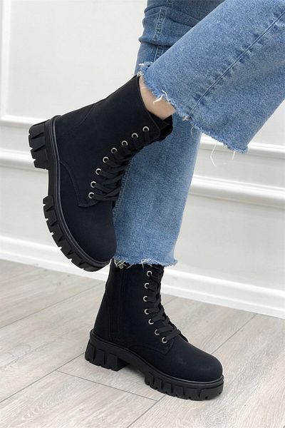 Twingo 7665 Black Cold Proof Comfortable Daily Women's Boots