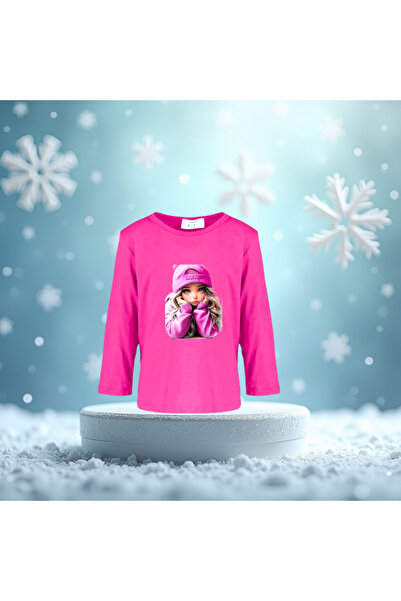 LADİJİTAL BASKI ÇÖZÜMLERİ Ružičasta majica dugih rukava Štampano za decu T-shirt