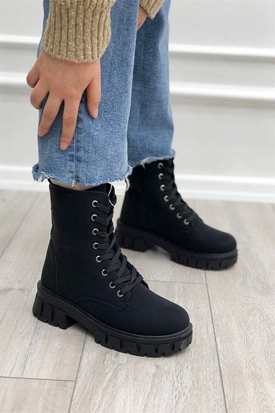 Twingo 7665 Black Cold Proof Comfortable Daily Women's Boots