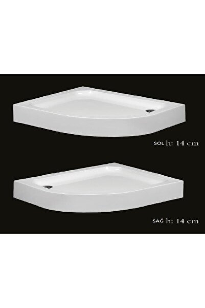 ALİKA BANYO 80X100 ASİMETRİK OVAL MONOBLOK DUŞ TEKNESİ