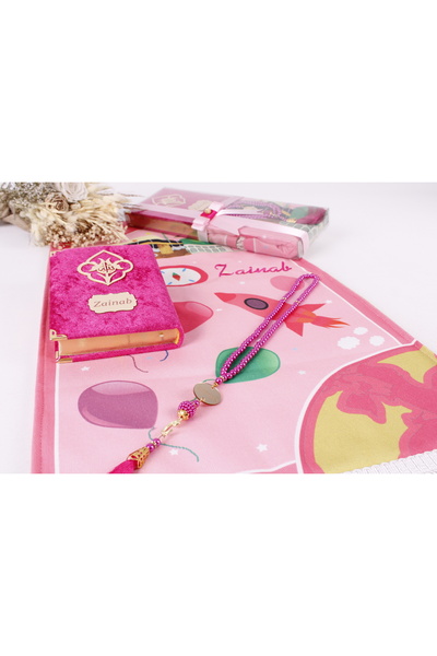 Happy times favors İsme Özel Çocuk İçin Seccade Yasin, Tesbih, Hediye Seti, H...