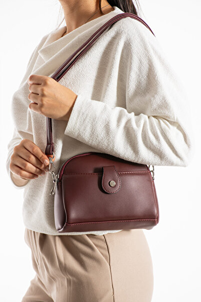 Morpelikan Geantă de umăr din piele artificială pentru femei, cu cureaua încr...