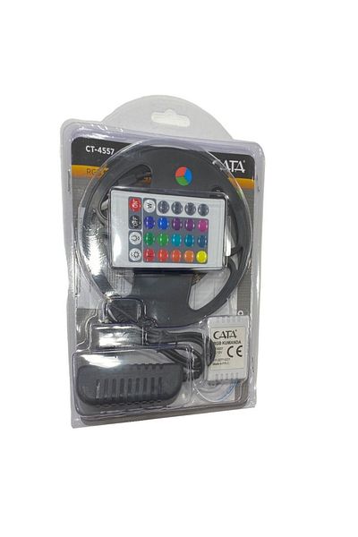 Cata 5 Meters 6 Watt 220 Volt 96 Color Remote Controlled RGB LED Strip Set (ct-4557)