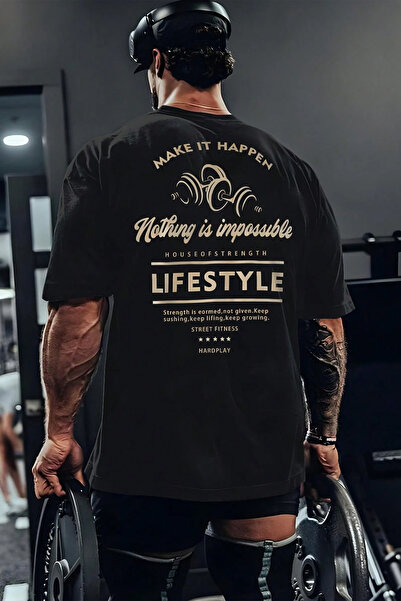 cc collection Tricou oversize cu imprimeu pe spate Life Style