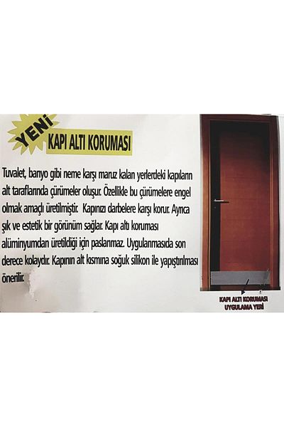 CYH Aluminum under Door Protector Satin 10X78 cm