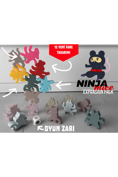 Minikbahcem لعبة Ninja Cat - لعبة توازن الفأر: أسطورة التوازن