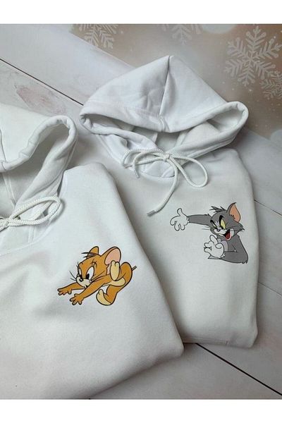 NEW TRENDY COLLECTİON Unisex Tom & Jerry Printed Lover Couple Combos Σετ 2 τεμαχίων