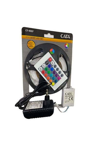 Cata 5 Meters 6 Watt 220 Volt 96 Color Remote Controlled RGB LED Strip Set (ct-4557)