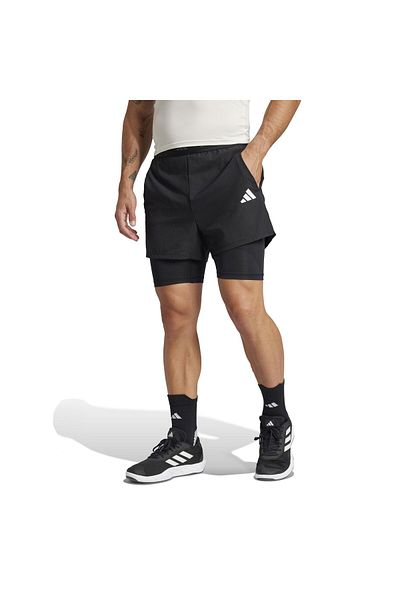 adidas Gym 2in1 Κοντό Ανδρικό Καλσόν Σορτς Je5665