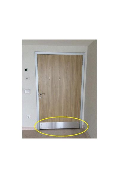 Aluminum under Door Protector Satin 10X78 cm