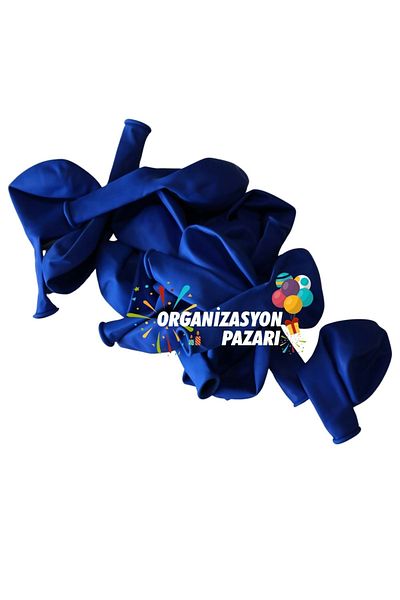 Organizasyon Pazarı 12 inch Dark Blue Color 25 Pieces Pastel Decoration Balloon