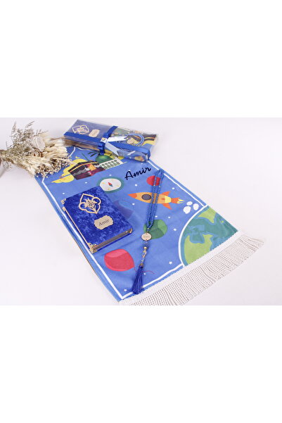 Happy times favors İsme Özel Çocuk İçin Seccade, Kuran, Tesbih Hediye Seti, H...