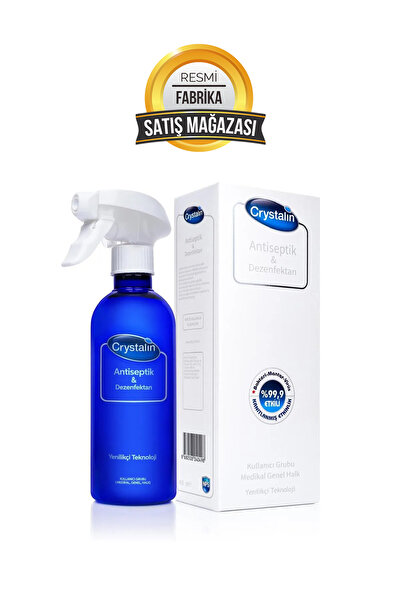 Crystalin İnsan Sağlığı 400 ml Antiseptik Dezenfektan (RESMİ FABRİKA SATIŞ MAĞAZASI)