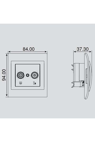 VİKO Viko Panasonic Thea Blu TV Sat Sat Satellite Socket Transitional 8db Mechanism Wbtm04625nc-tr
