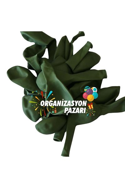 Organizasyon Pazarı 12 Inch Eucalyptus Color 10 Pieces Retro Decoration Balloon