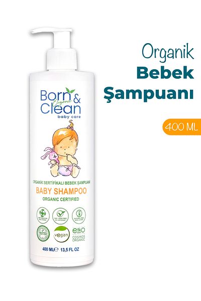 Born and Clean Baby Care 400 مل شامبو عضوي للأطفال