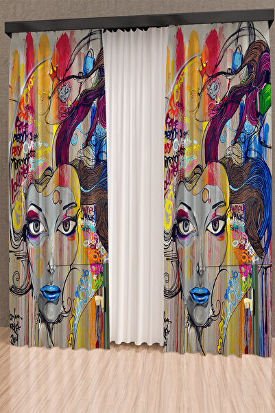 PRINTOPIA ستارة خلفية من نسيج قرص العسل منقوشة على الجدران على شكل وجه