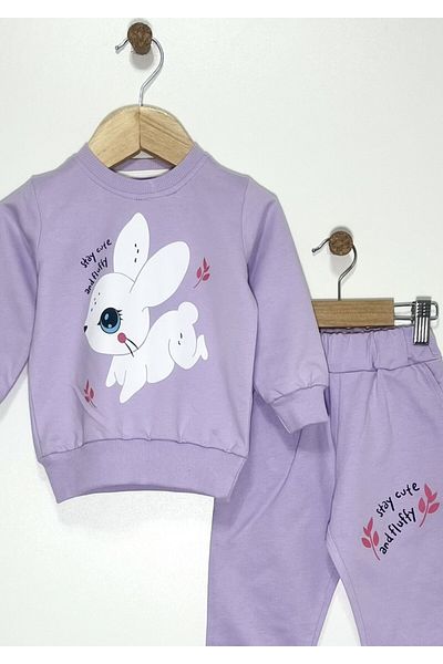 Kocaman Bebe Rabbit Printed Girl's Set