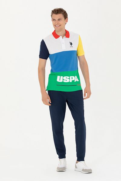 U.S. Polo Assn. Ανδρικό μπλουζάκι με λευκό γιακά πόλο 1573746