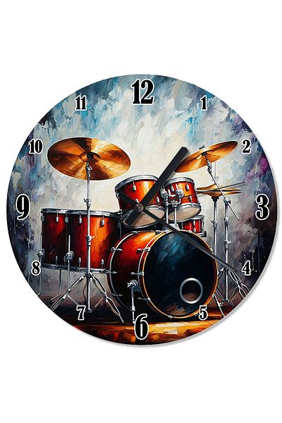 Tablomega Drum Set Performance Decorative Wall Clock