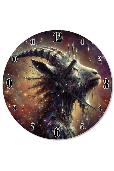 Tablomega Magical Goat Silhouette Decorative Wall Clock