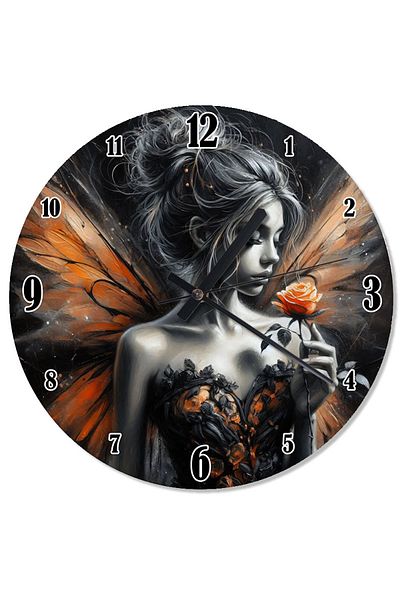 Tablomega Magical Fairy Woman Silent Wall Clock