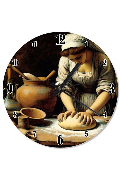 Tablomega Dough Kneading Woman Special Design Wall Clock