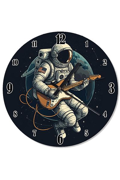 Tablomega Space Guitar Performance Printed Wall Clock