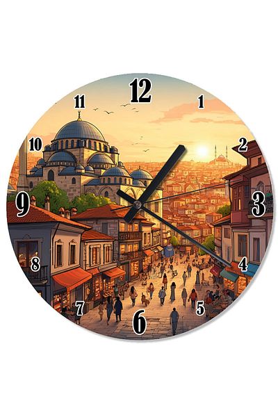 Tablomega Traditional Ottoman Streets Design Wall Clock
