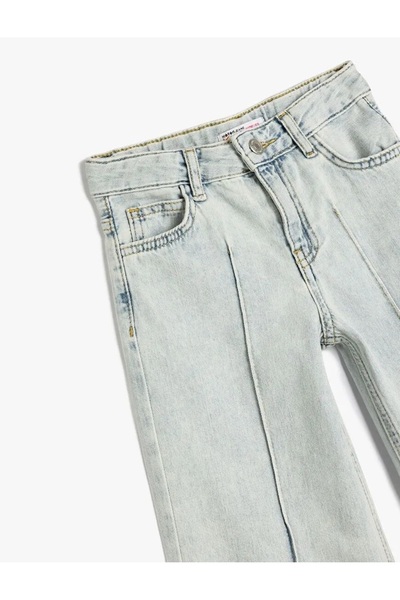 Koton Pantaloni din denim de bumbac cu picior larg pentru fete 5SKG40059AD In...