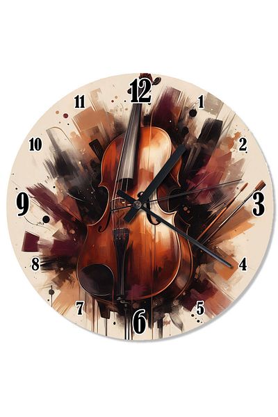 Tablomega Special Design Wall Clock with Ethereal Timbre of Violin