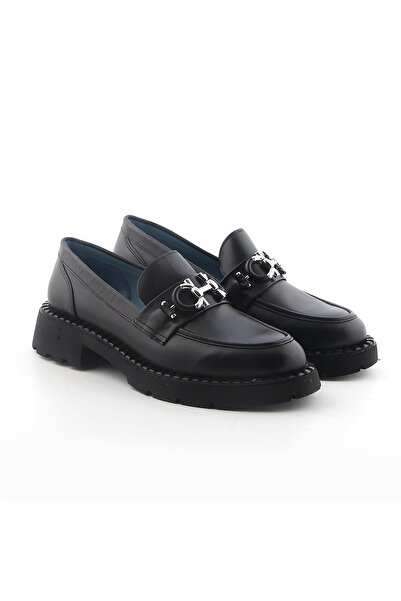 John May Women / Girls Classic Oxford John May Black Skinshoes