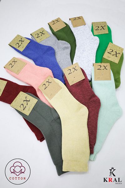 KRAL SOCKS Дамски термоефектни цветни чорапи до глезена, чифт от 5 броя