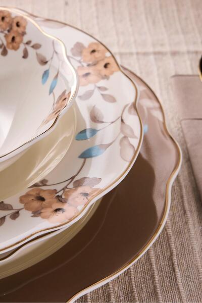 Perotti Porselen Flore Bone 24 Parça 6 Kişilik Yemek Takımı